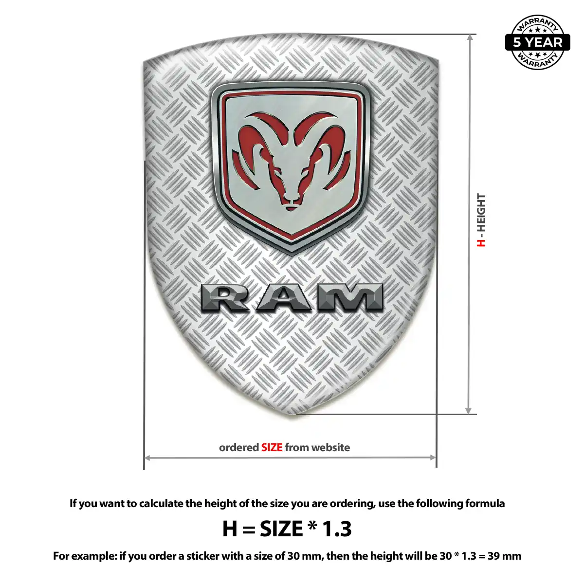 Dodge Domed Emblem Elite Finish