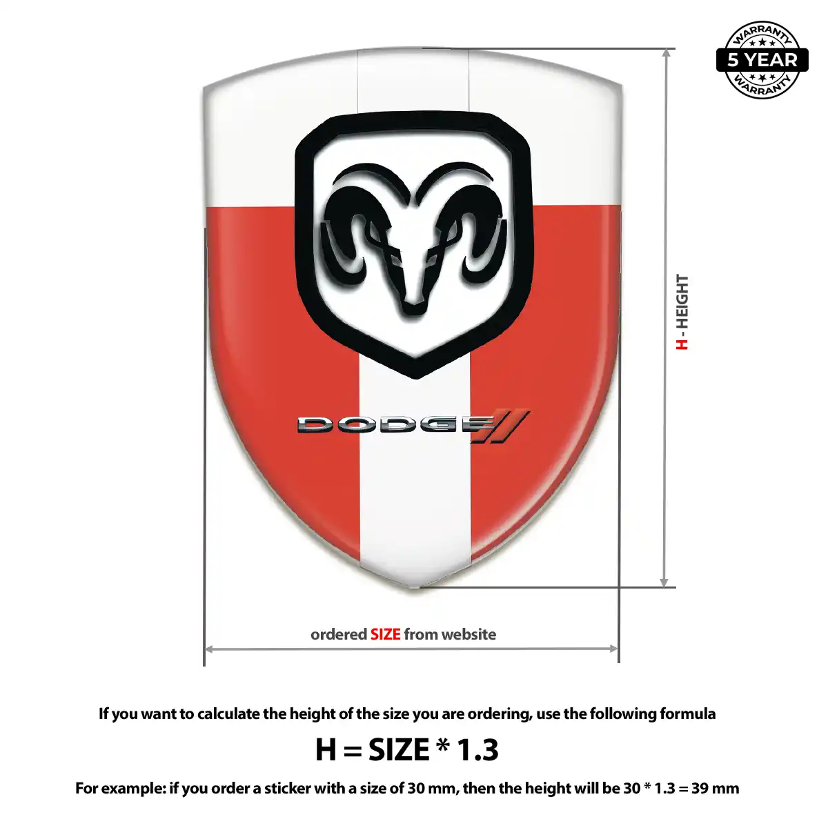 Dodge Domed Emblem Refined Design