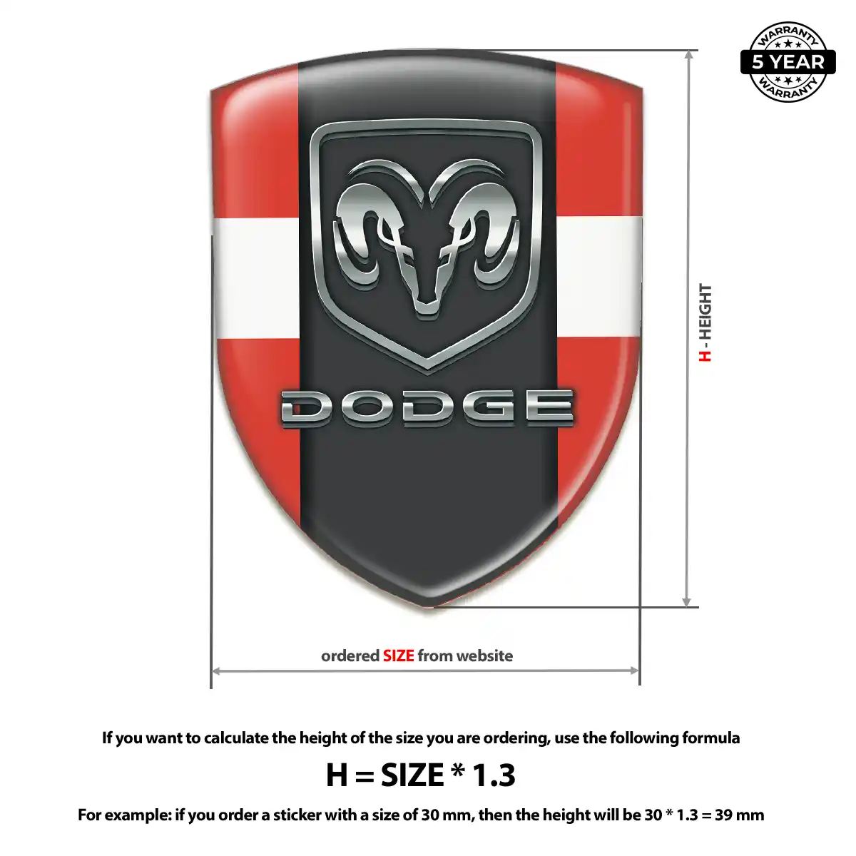 Dodge Domed Emblem Sleek Style