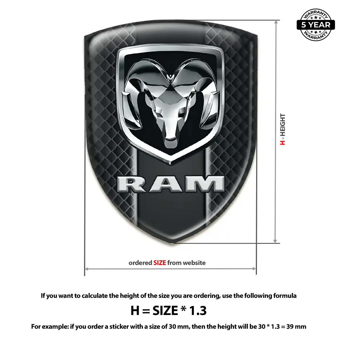 Dodge Domed Logo Decal Sleek Style