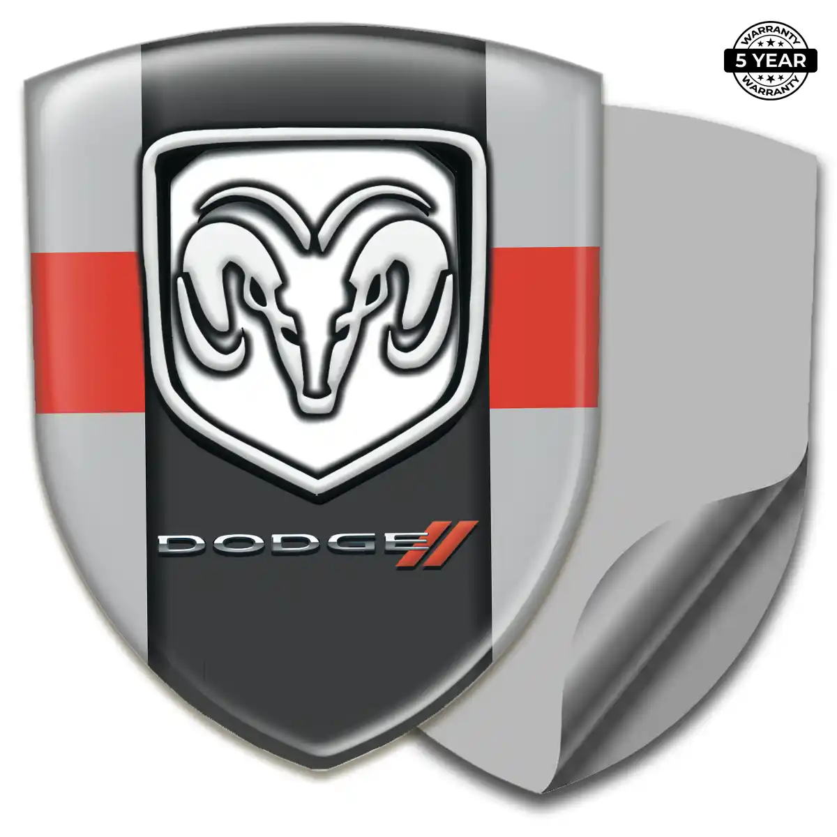 Dodge Domed Logo Sticker Refined Design