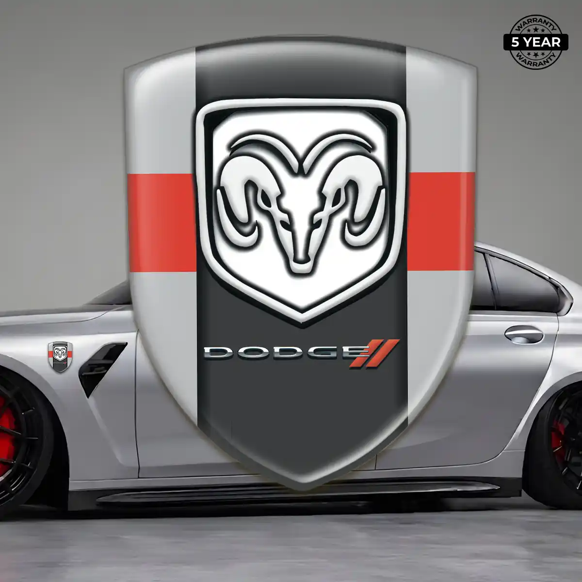 Dodge Domed Logo Sticker Refined Design