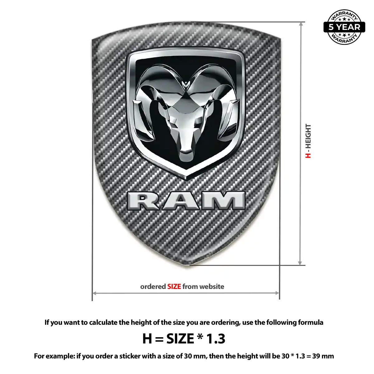 Dodge Domed Logo Sticker Sleek Style