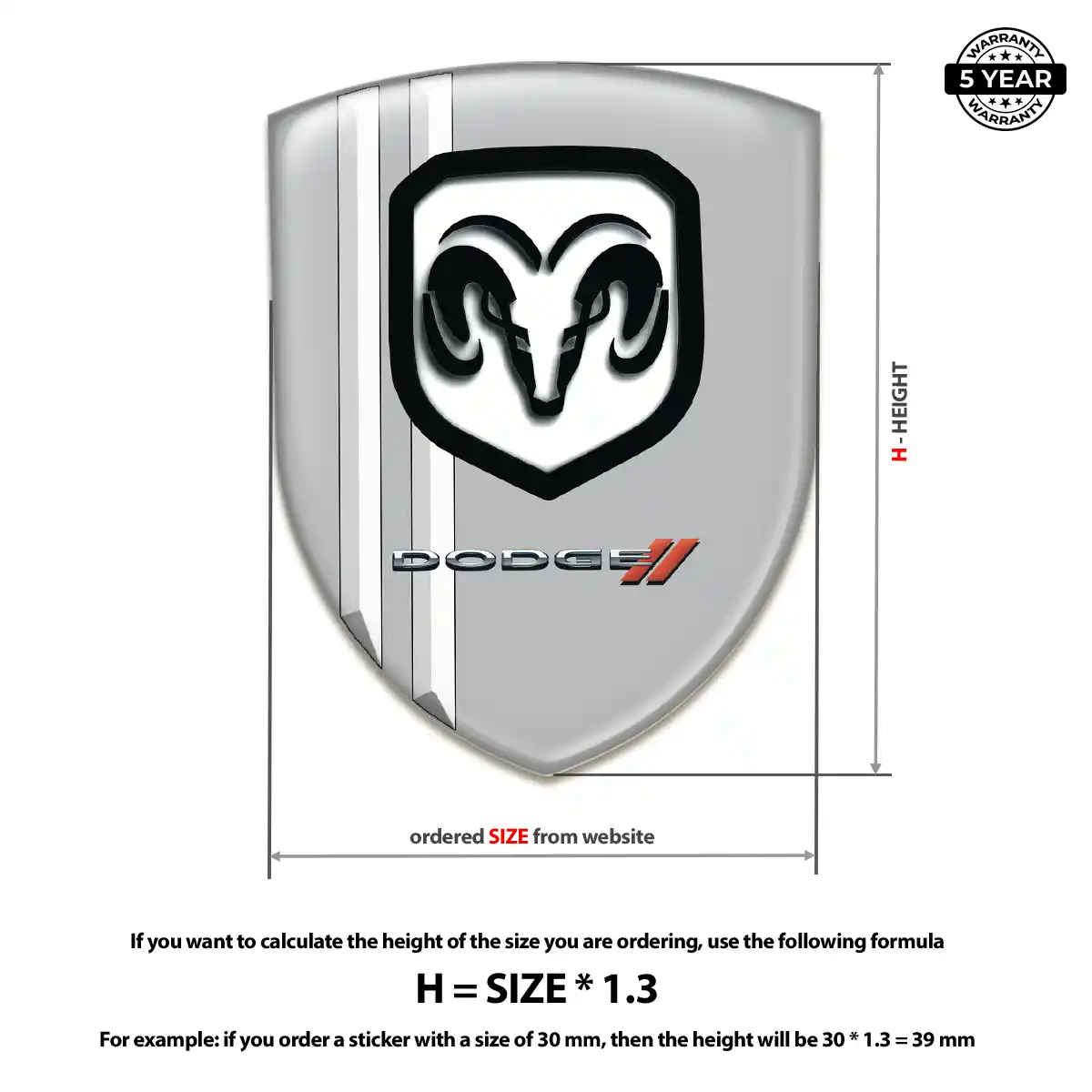 Dodge Emblem Badge Logo Refined Design