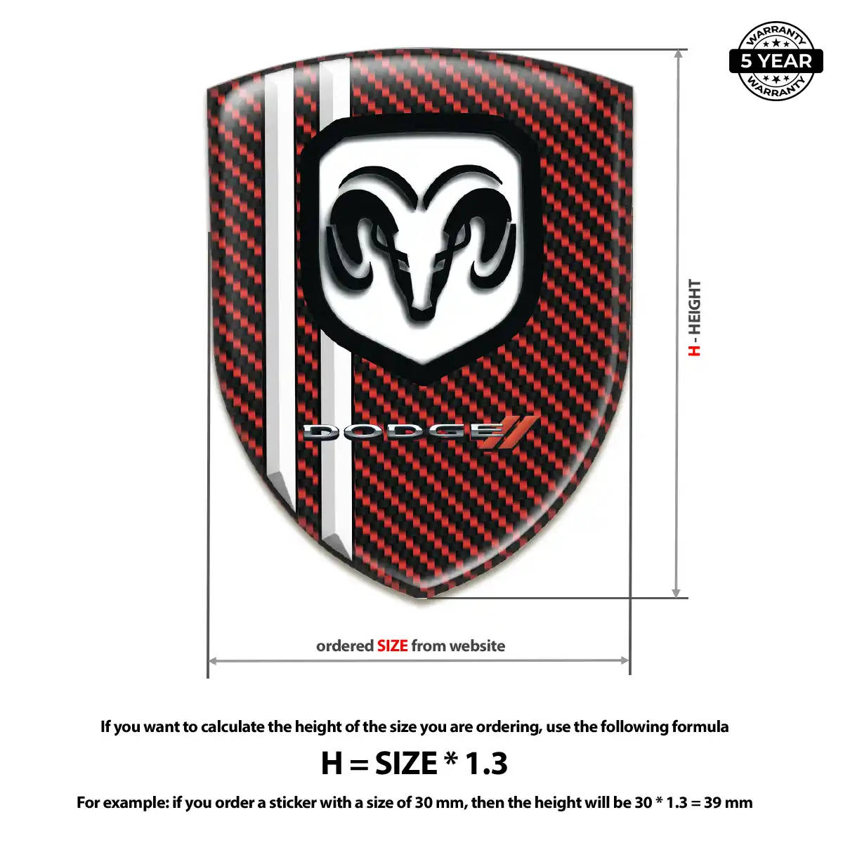Dodge Emblem Badge Refined Design