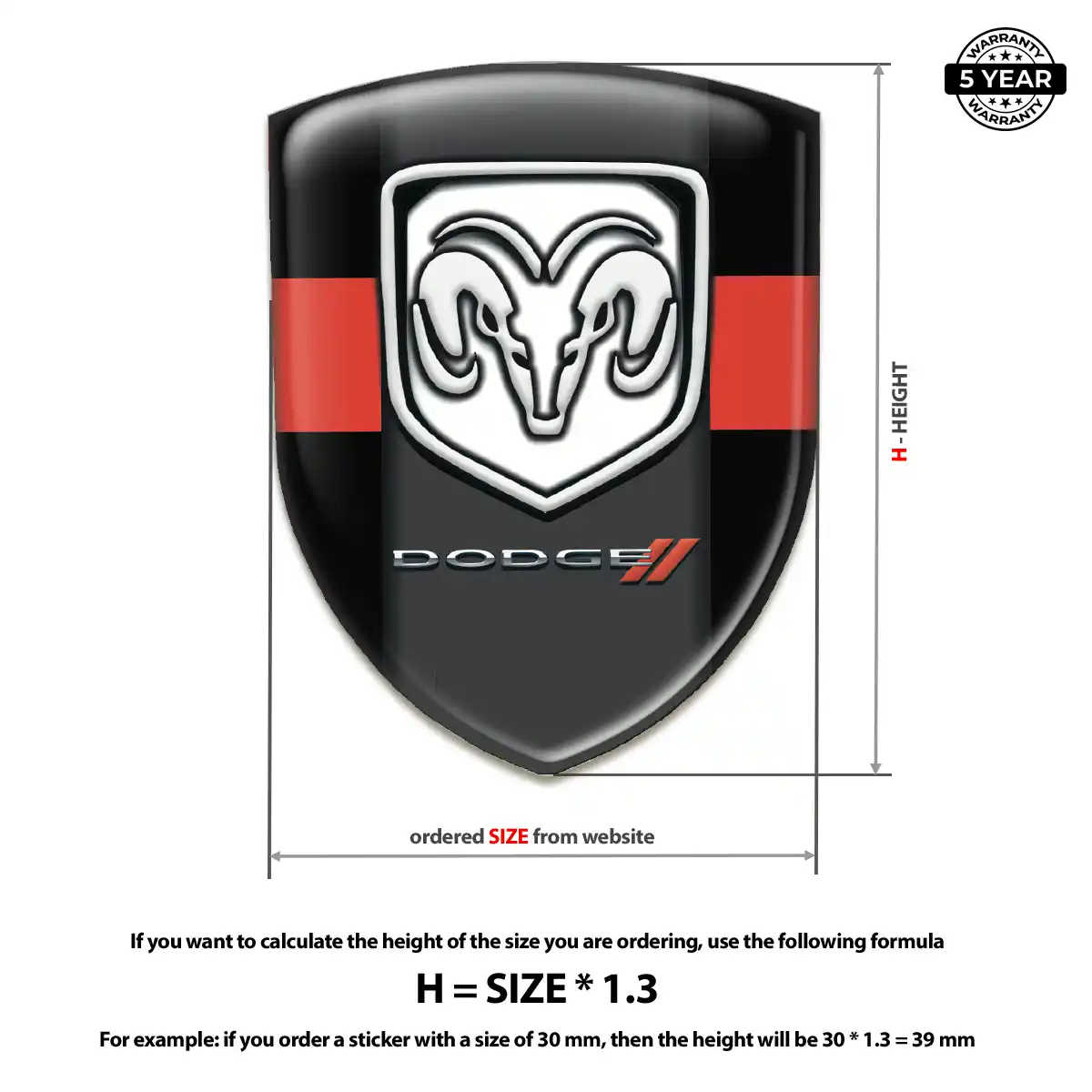 Dodge Emblem Crest Refined Design