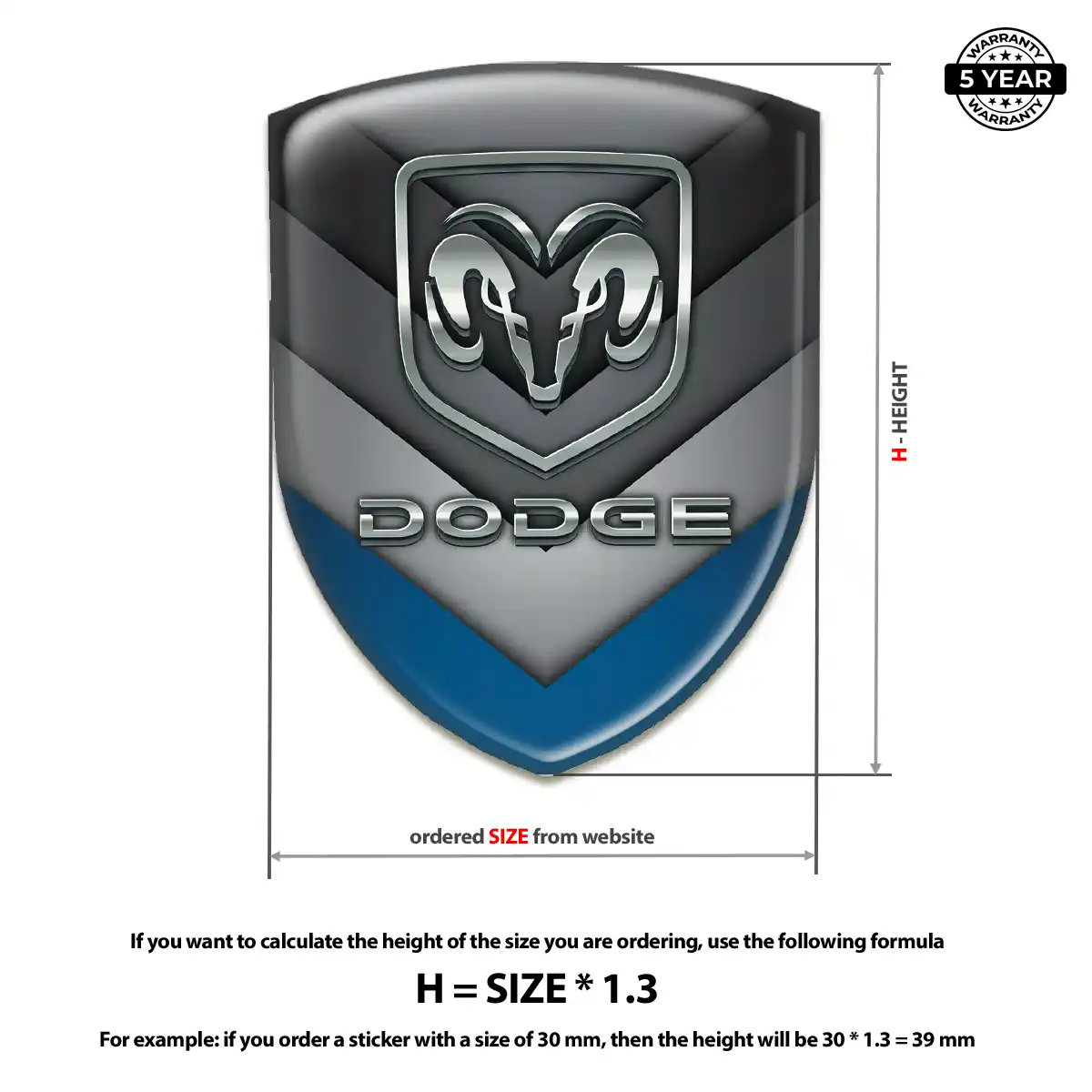 Dodge Emblem Logo Badge Refined Design
