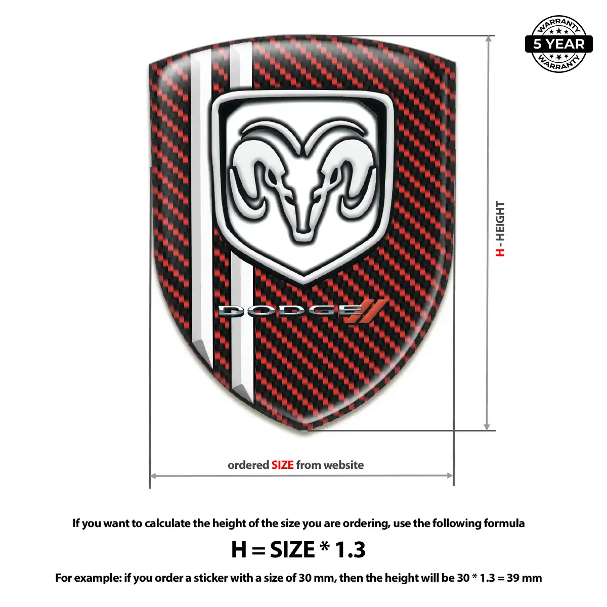 Dodge Emblem Silicone Sleek Style