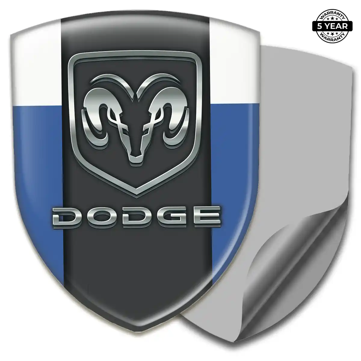Dodge Gel Badge Sticker Sleek Style