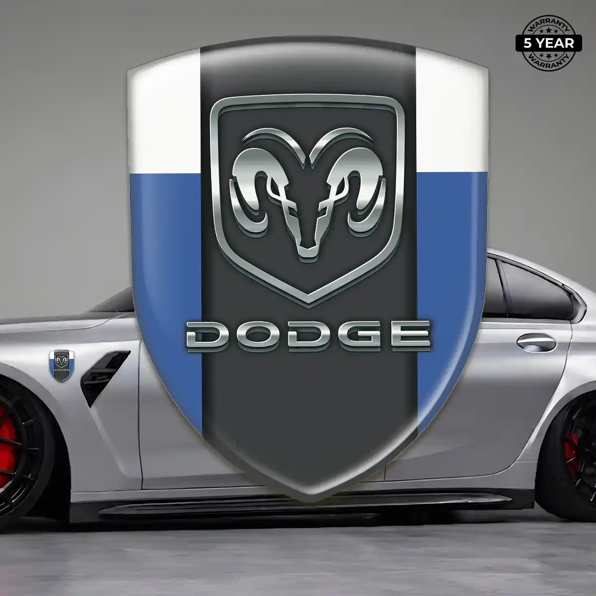 Dodge Gel Badge Sticker Sleek Style