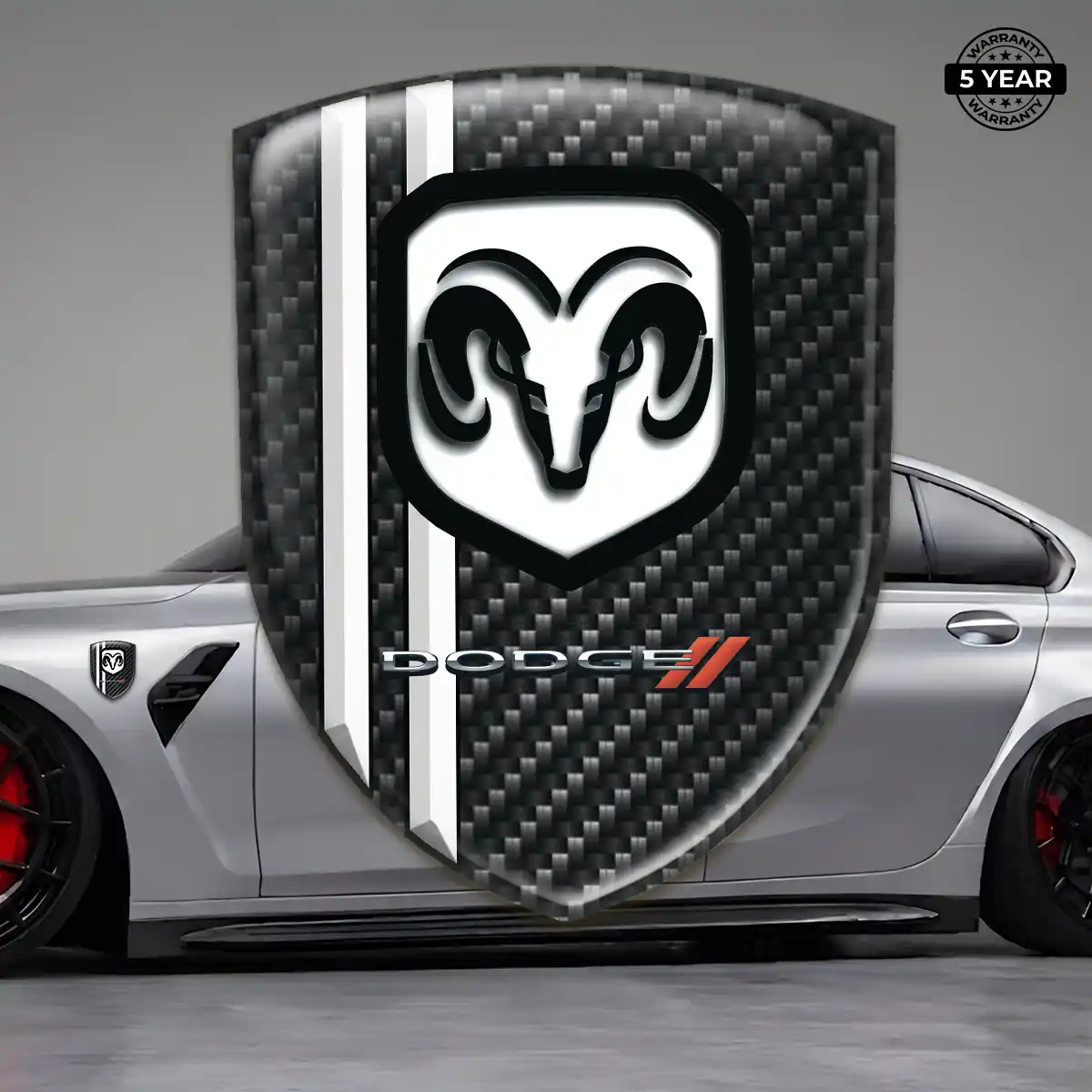 Dodge Gel Emblem Sticker Refined Design