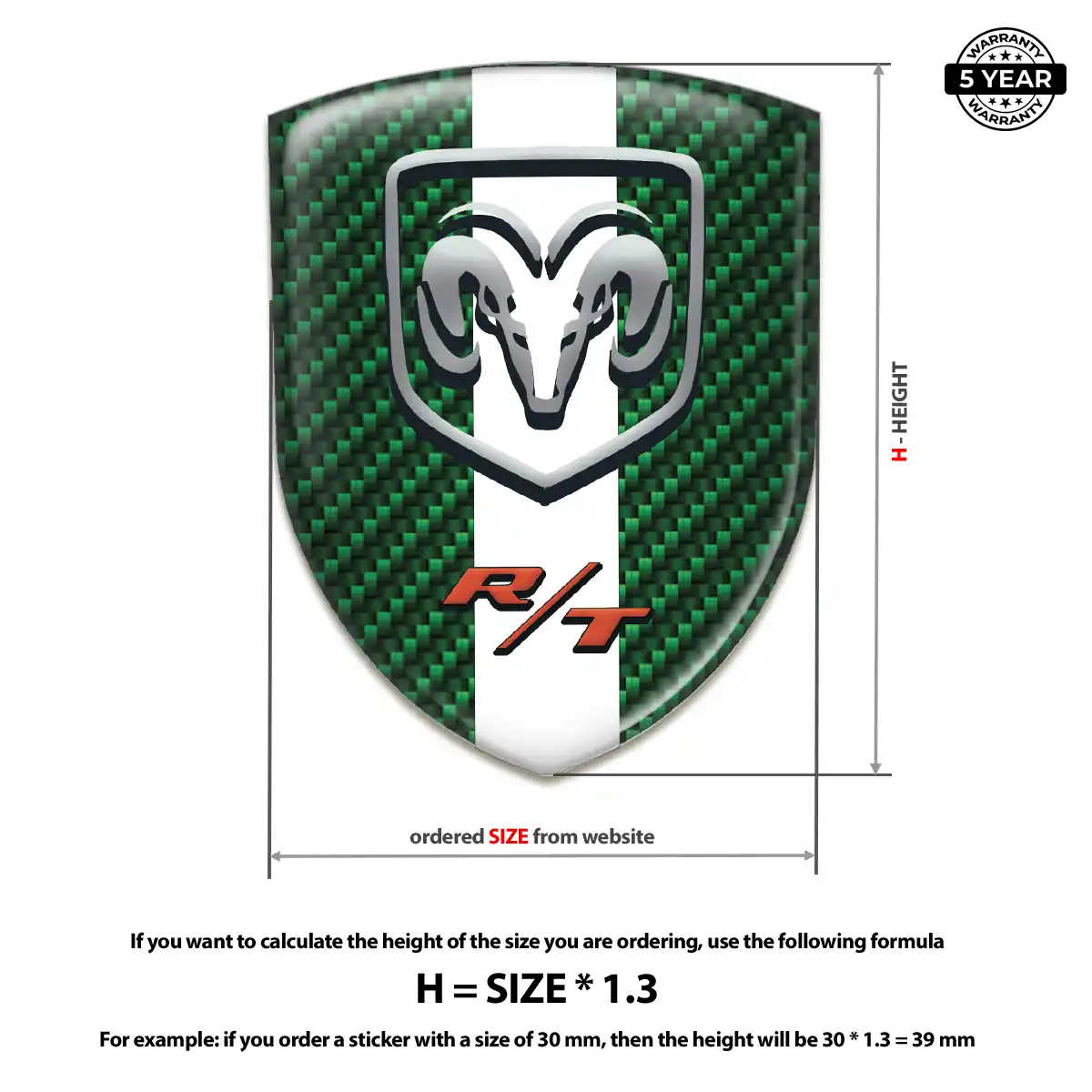 Dodge Gel Emblem Sticker Sleek Style