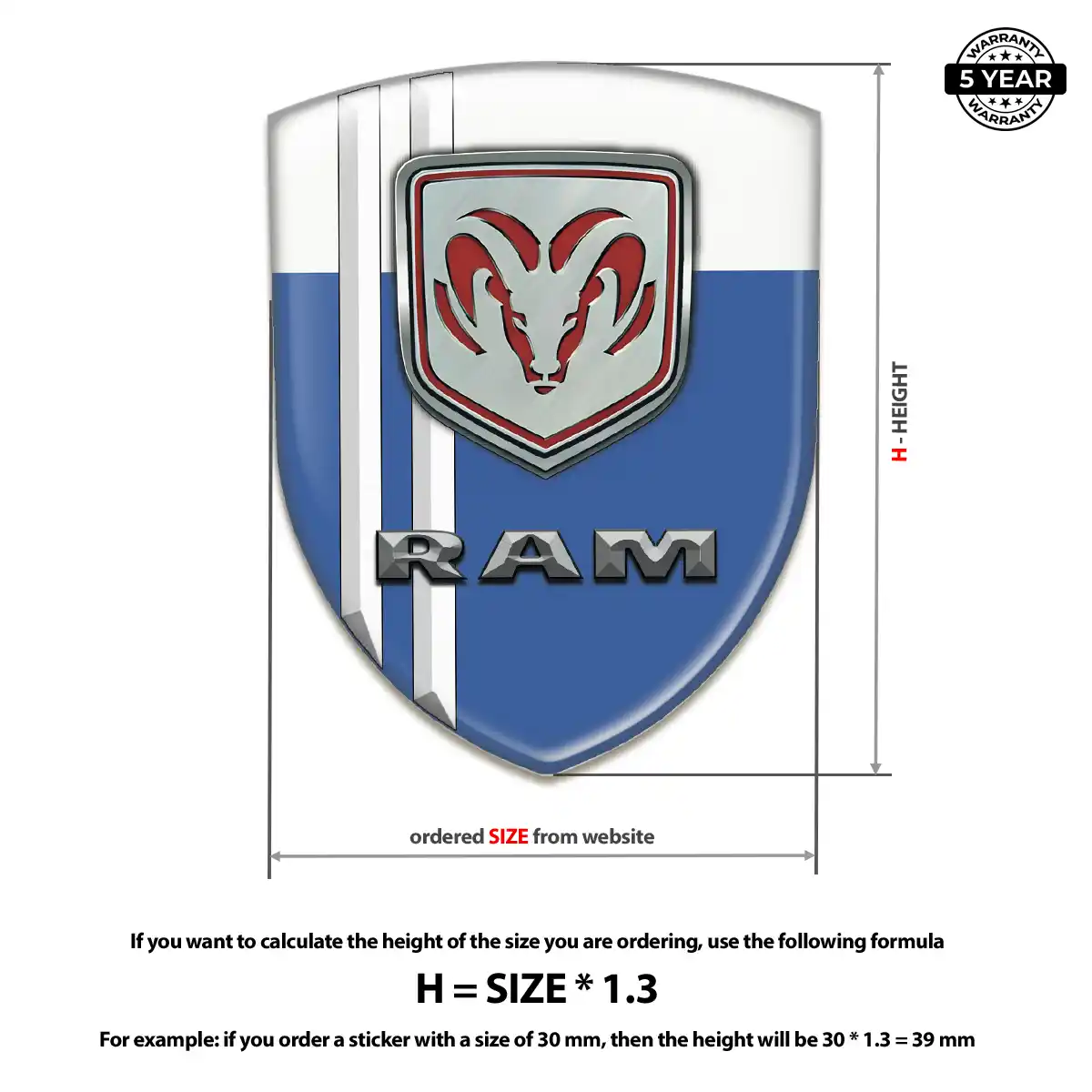 Dodge Logo Sticker Refined Design
