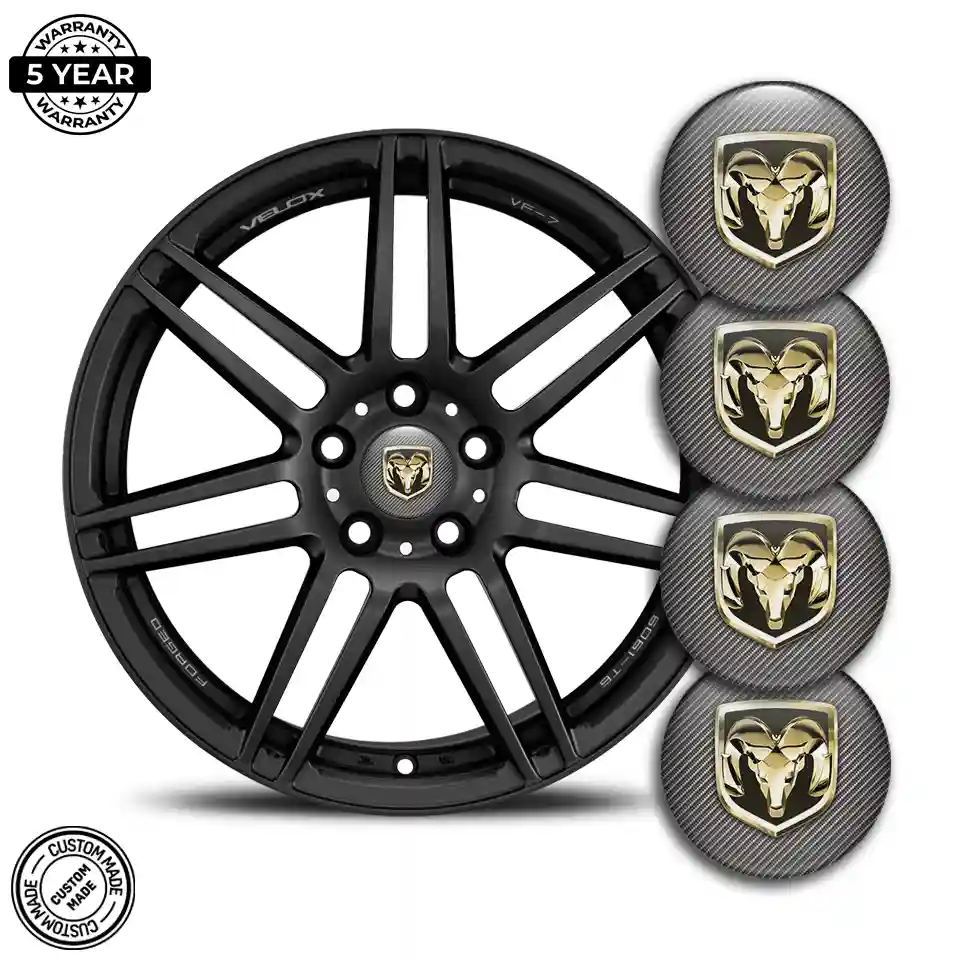 Dodge Ram Domed Emblem Self-Adhesive Stylish Design