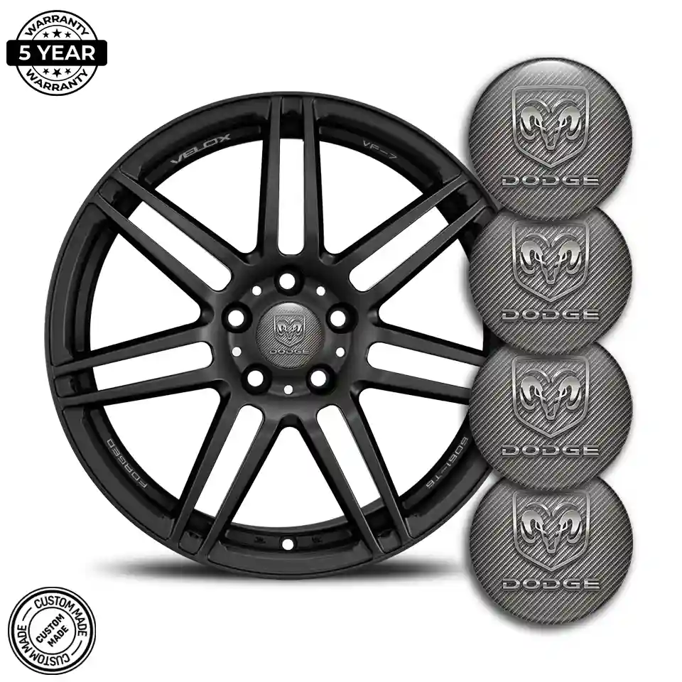 Dodge Ram Logo Silicone Badge Self-Adhesive Stylish Design