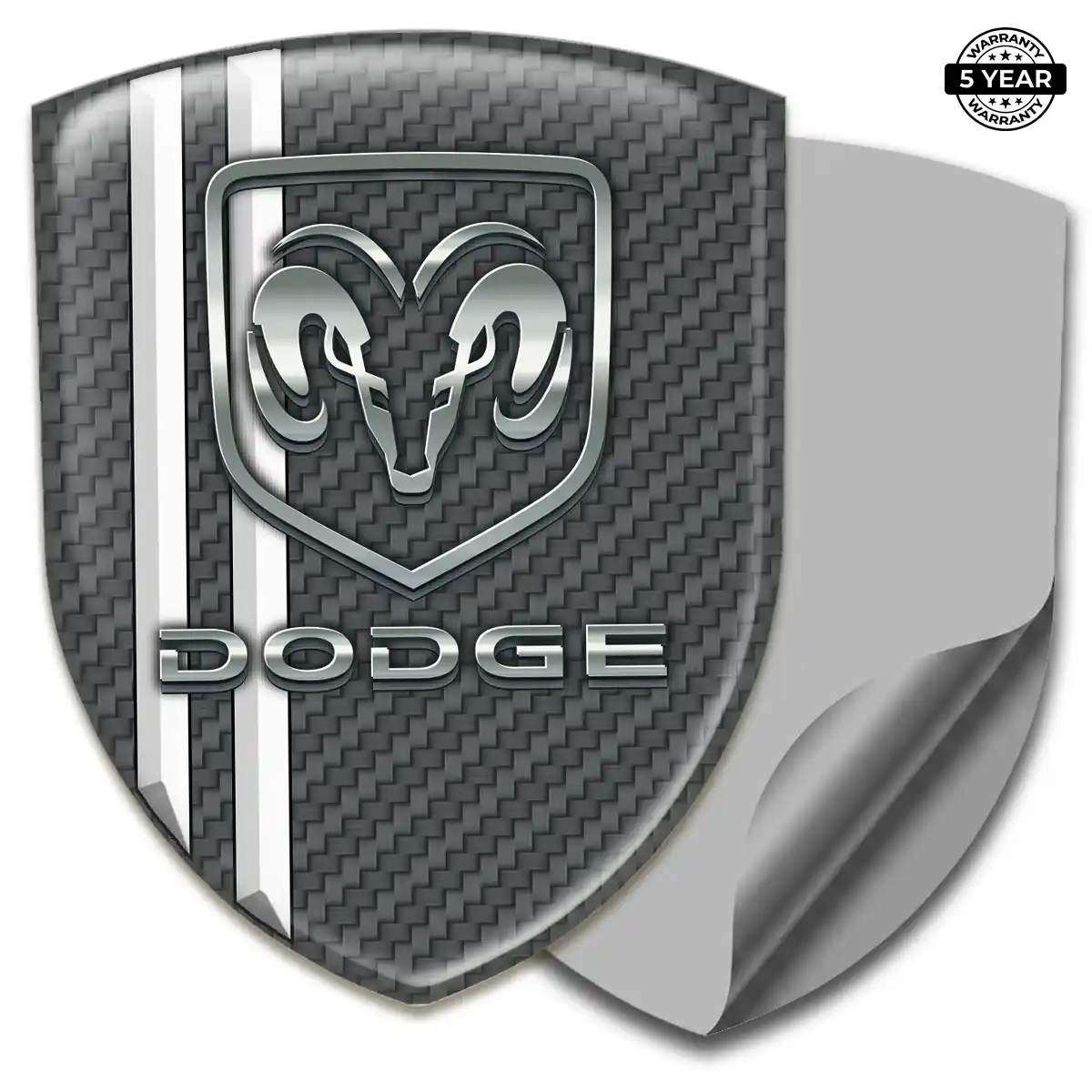 Dodge Resin Badge Sticker Sleek Style