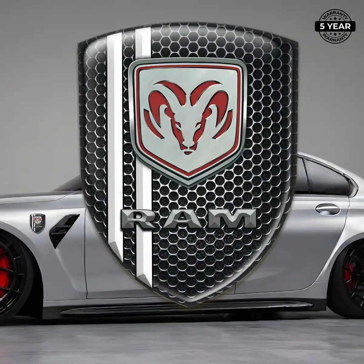 Dodge Resin Domed Sticker Refined Design