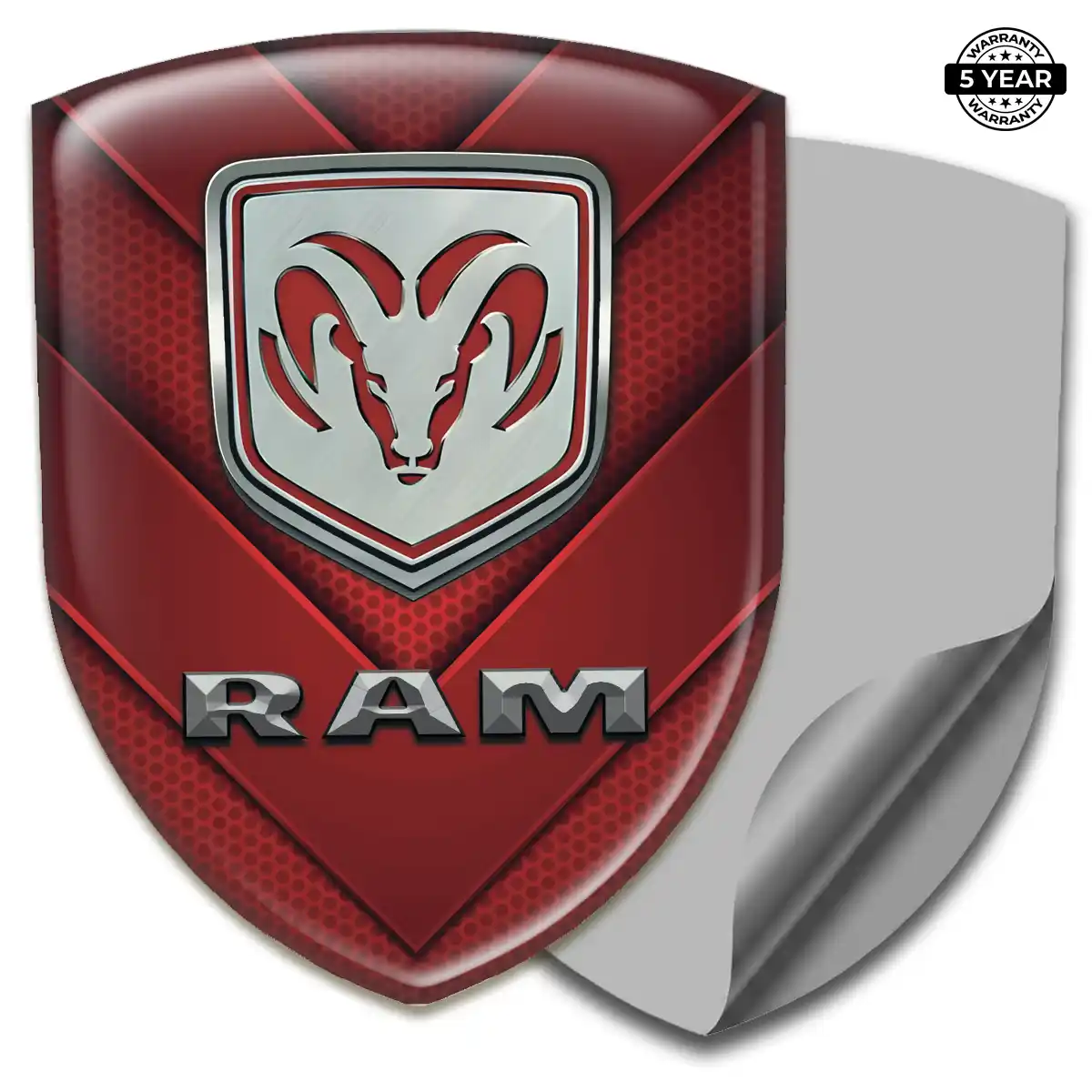 Dodge Resin Domed Sticker Sleek Style
