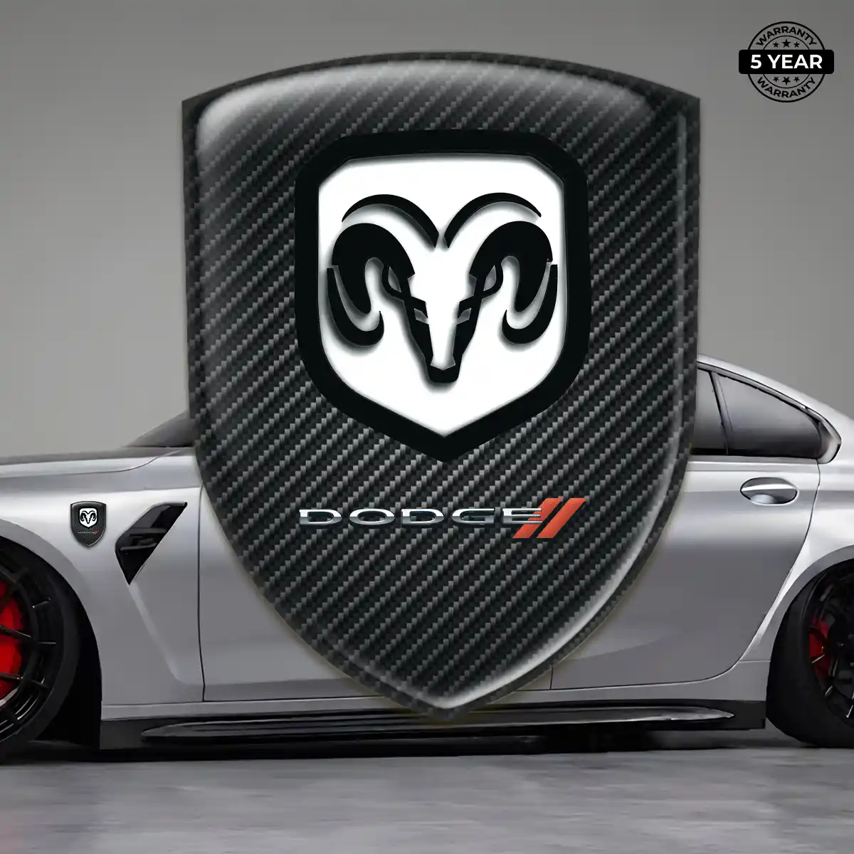 Dodge Resin Emblem Sticker Refined Design