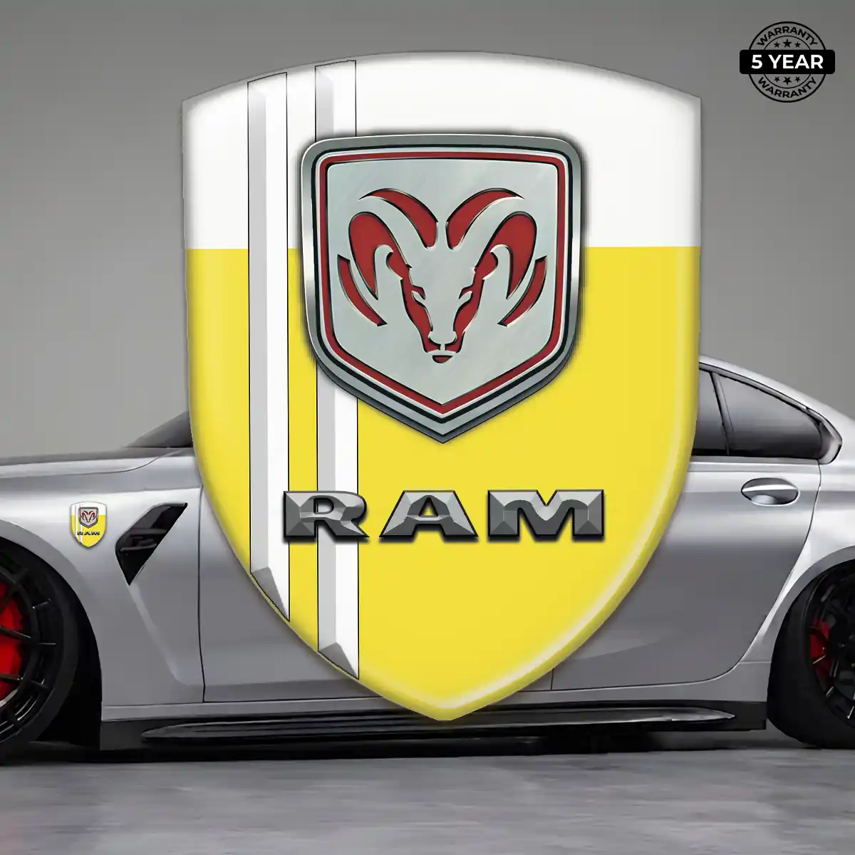 Dodge Resin Emblem Sticker Sleek Style