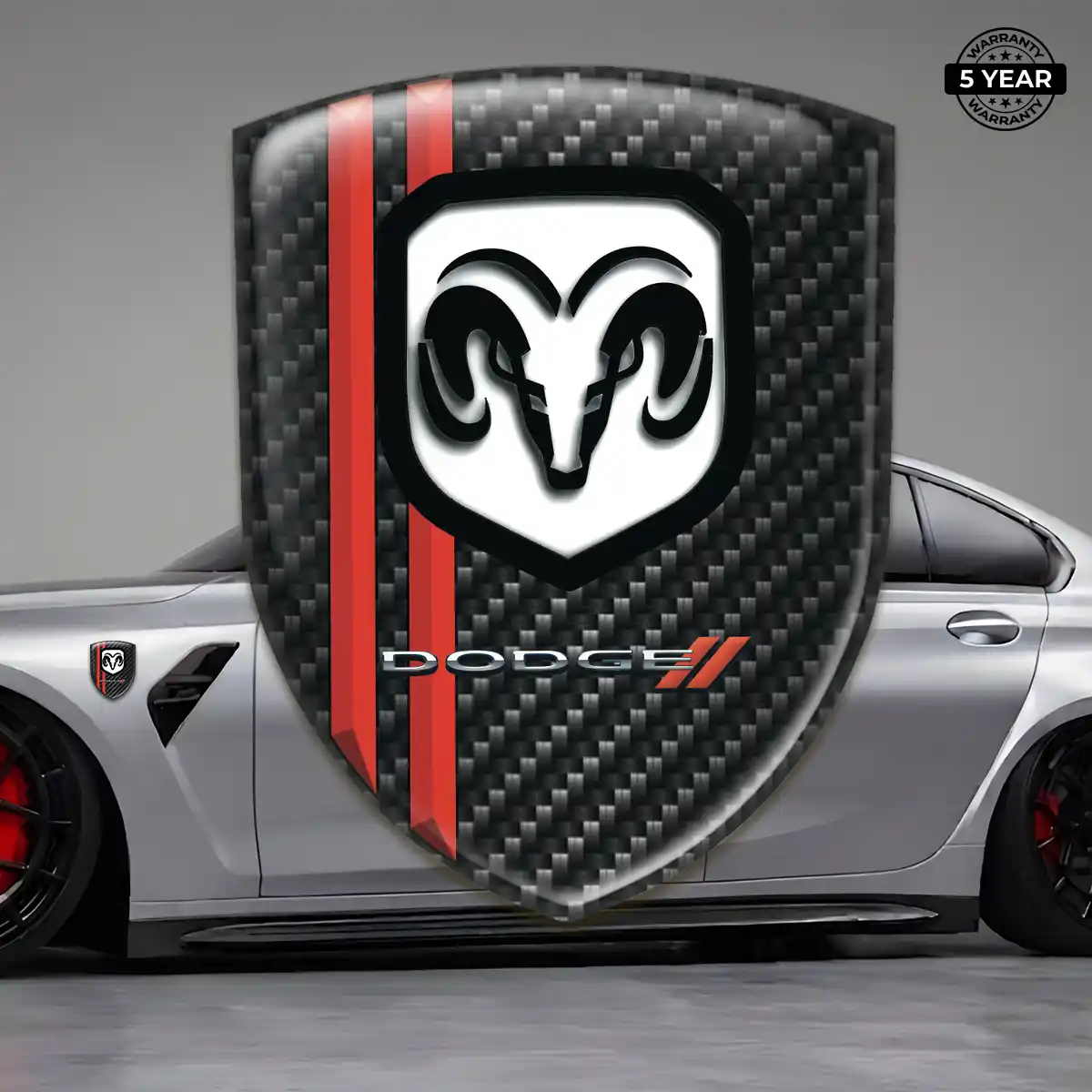 Dodge Self Adhesive Emblem Sticker Refined Design