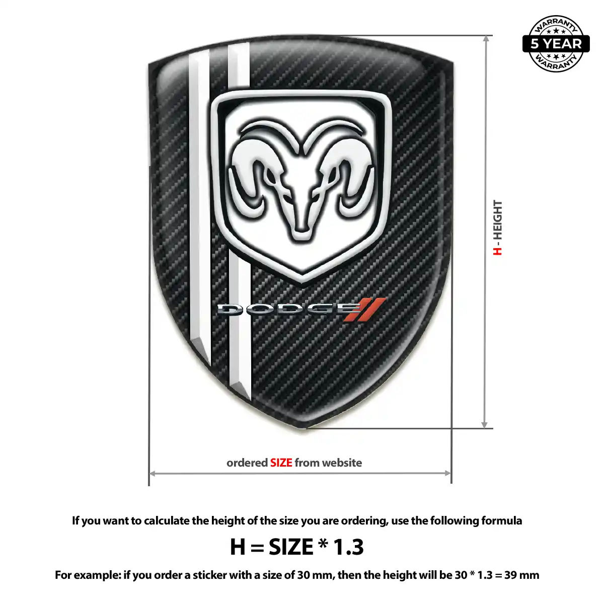 Dodge Silicone Badge Refined Design