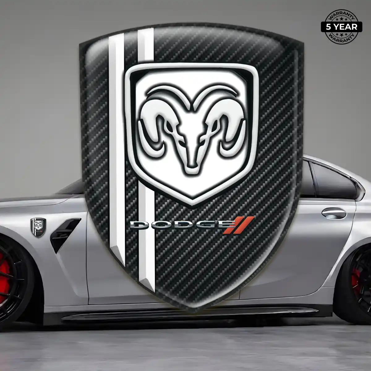 Dodge Silicone Badge Refined Design