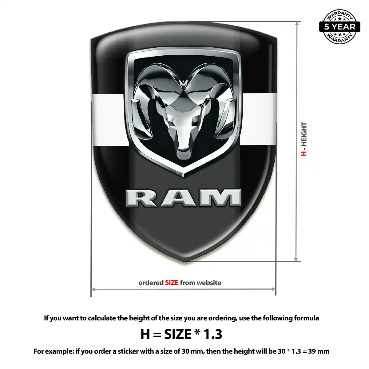 Dodge Silicone Emblem Elite Finish