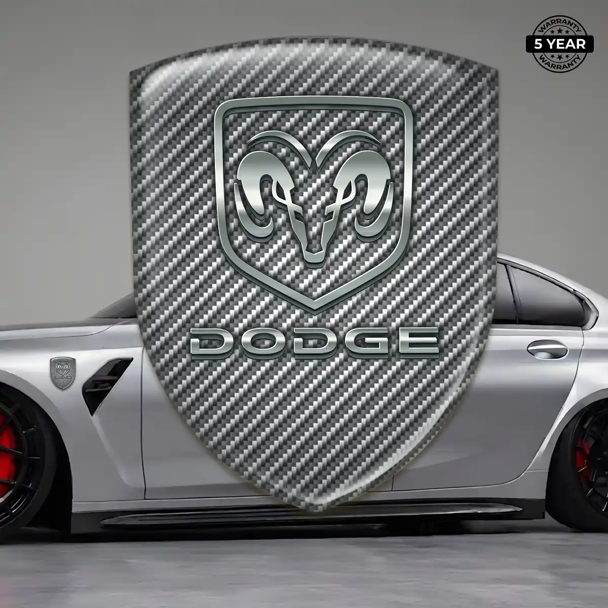 Dodge Silicone Sticker Refined Design