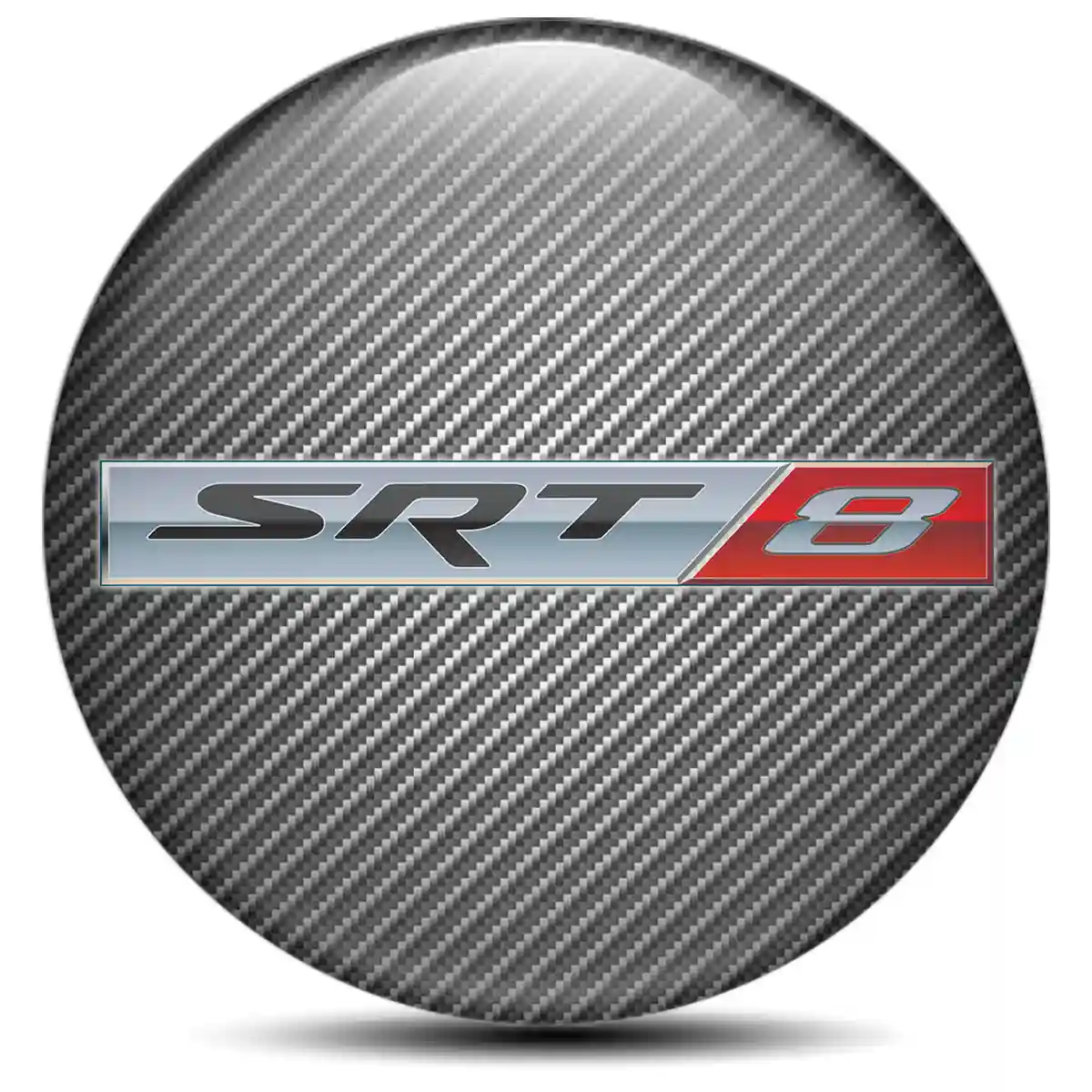 Dodge SRT Logo Silicone Badge Self-Adhesive Stylish Design