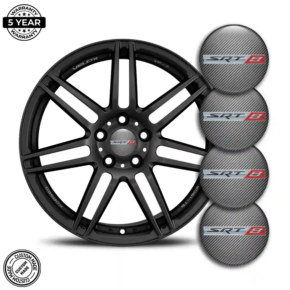 Dodge SRT Logo Silicone Badge Self-Adhesive Stylish Design