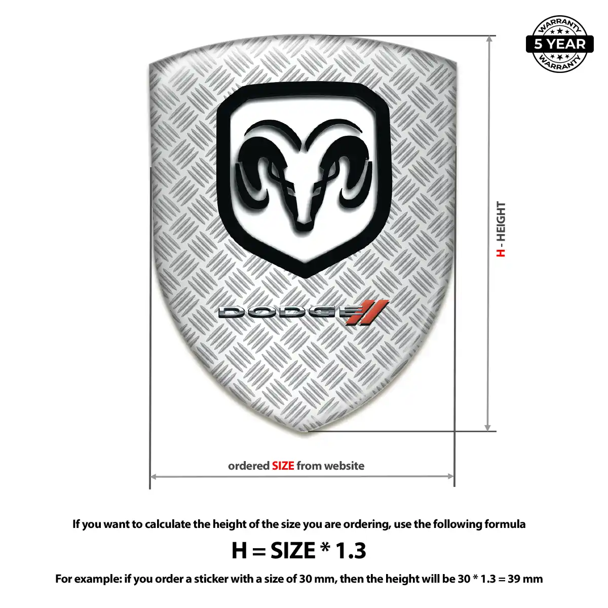 Dodge Sticker Elite Finish