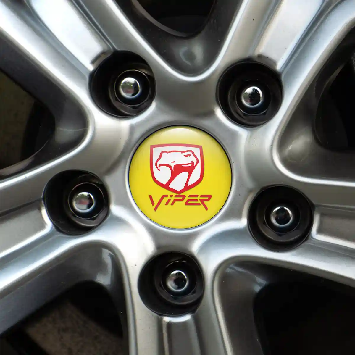 Dodge Viper Domed Sticker High Quality