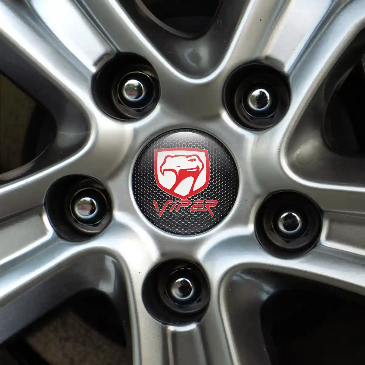 Dodge Viper Domed Sticker Stylish Design