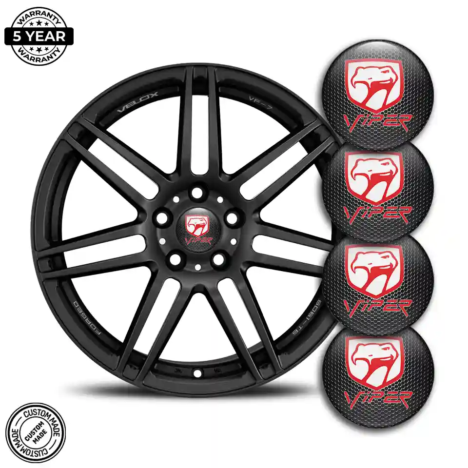 Dodge Viper Domed Sticker Stylish Design