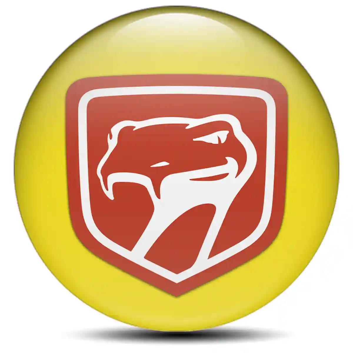 Dodge Viper Logo Silicone Badge Self-Adhesive Premium Edition