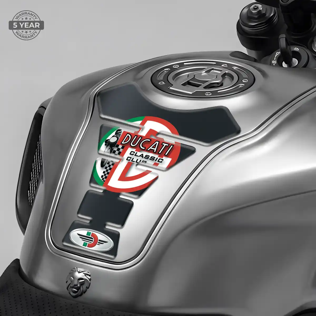 Ducati 3D Domed Tank Pad Elite Finish