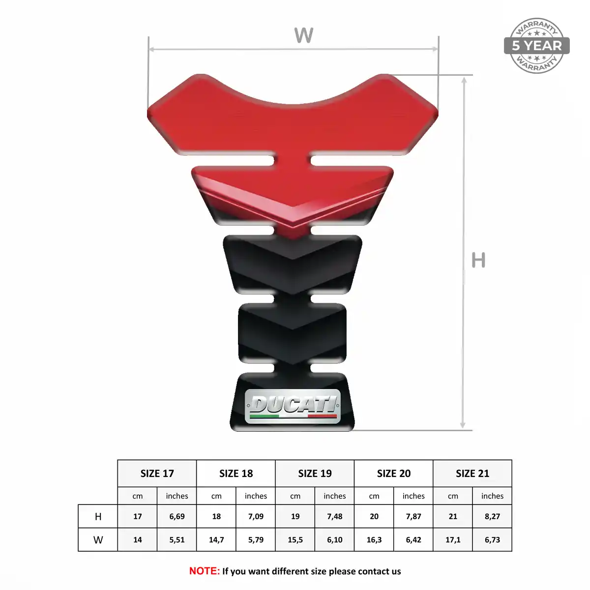 Ducati 3D Domed Tank Pad Exclusive Series