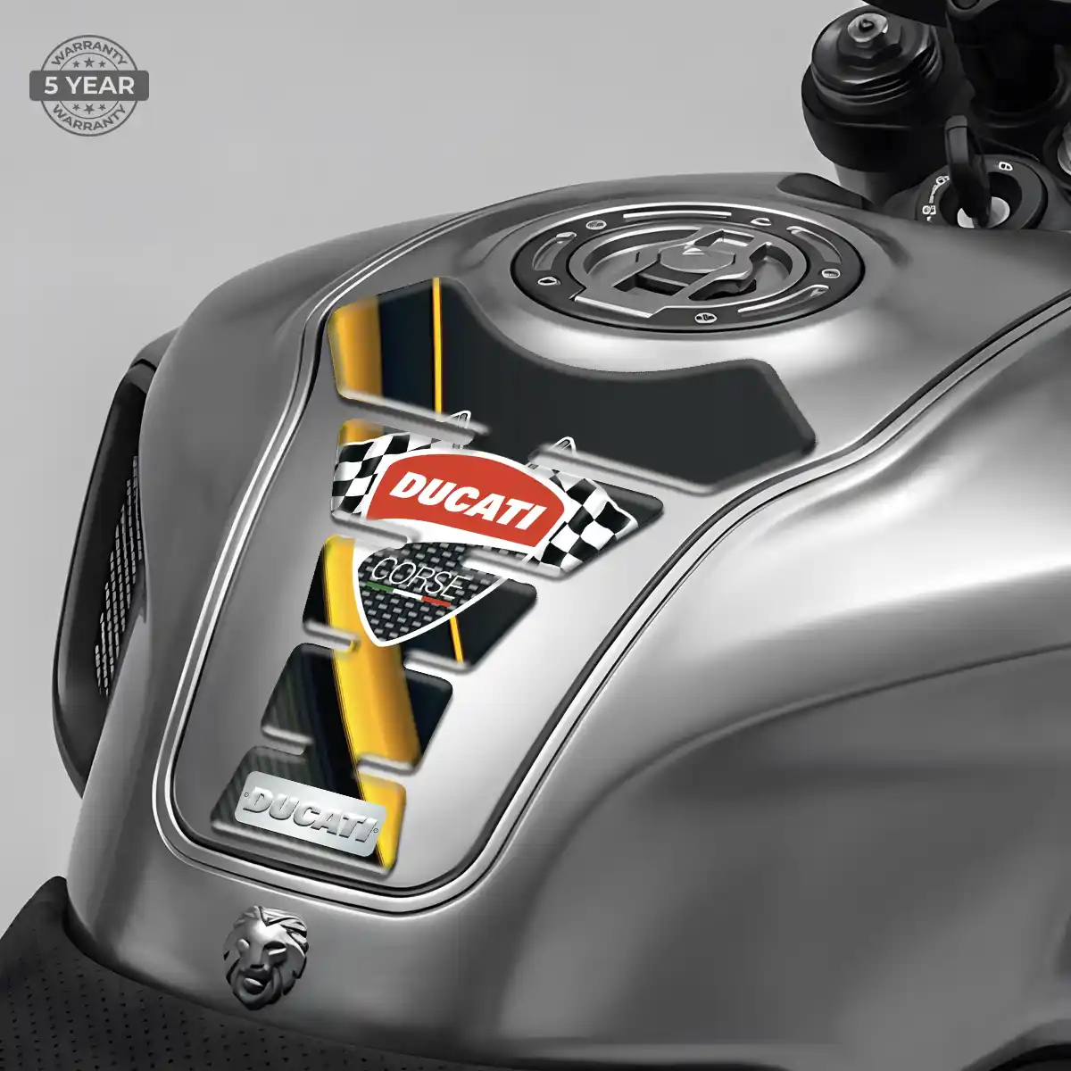 Ducati 3D Domed Tank Pad Prestige Line