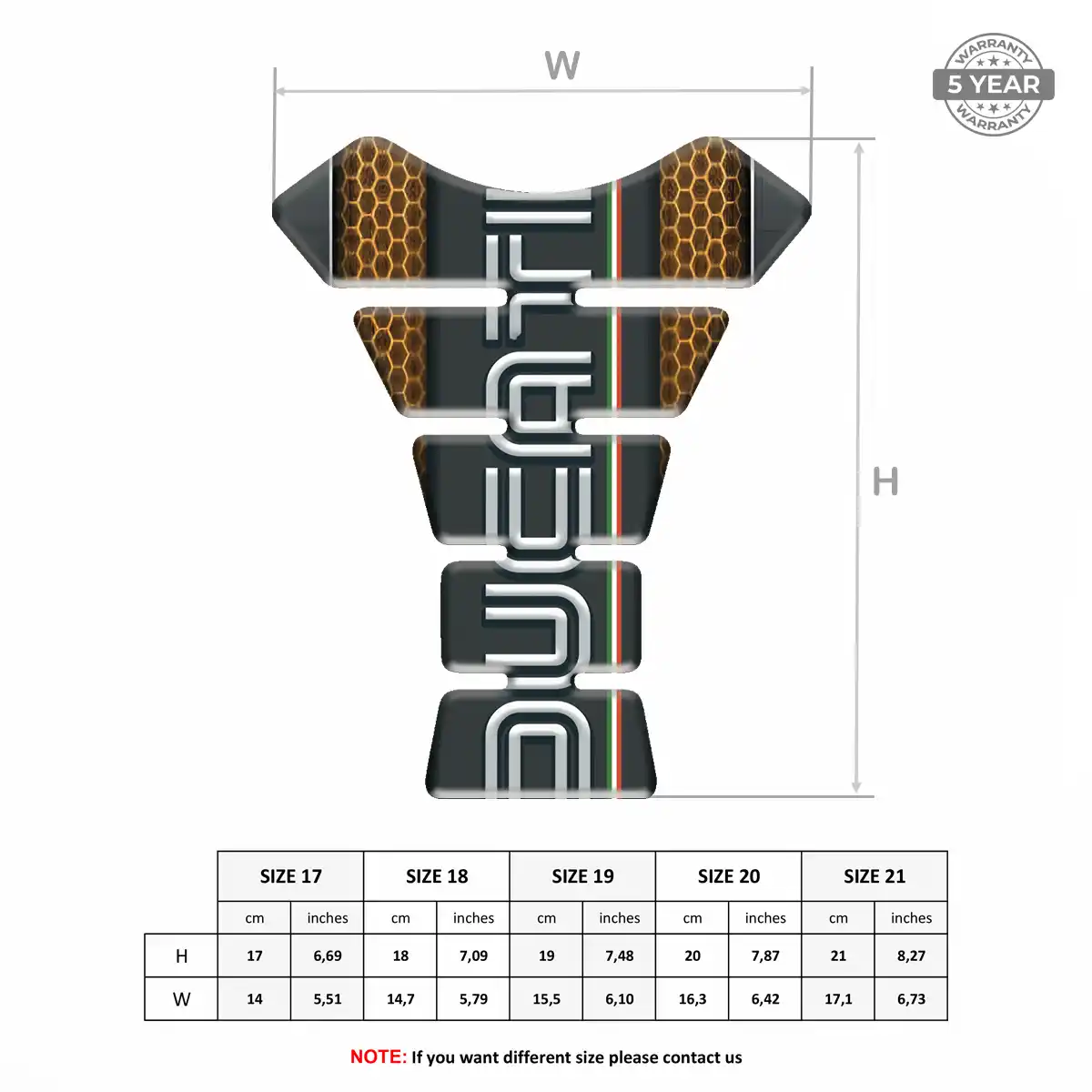 Ducati 3D Gel Tank Pad Prestige Line