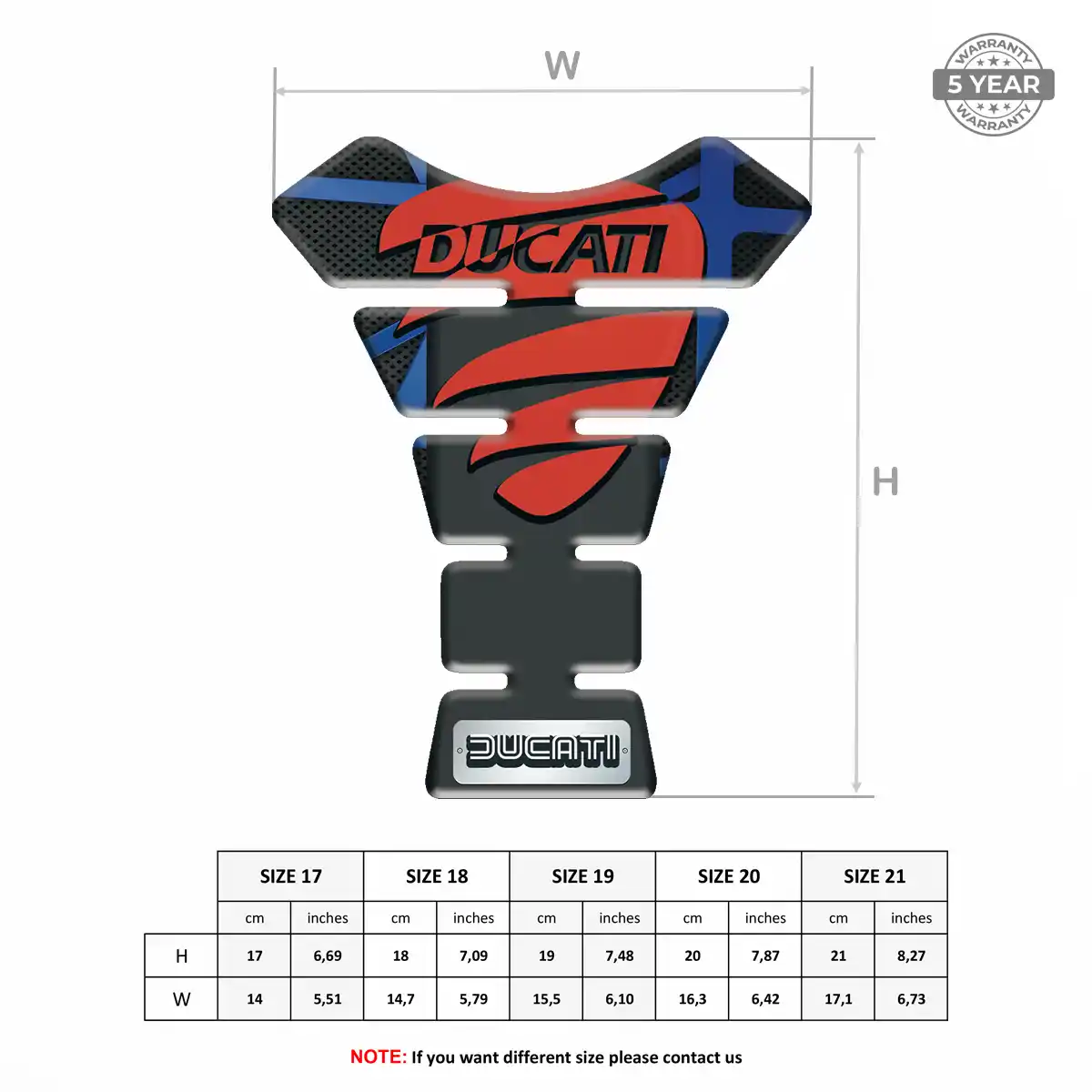 Ducati 3D Gel Tank Pad Prime Quality