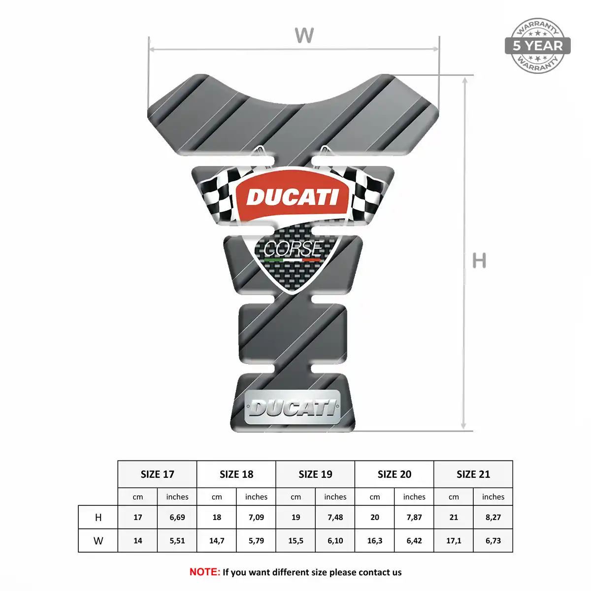 Ducati 3D Gel Tank Pad Refined Design