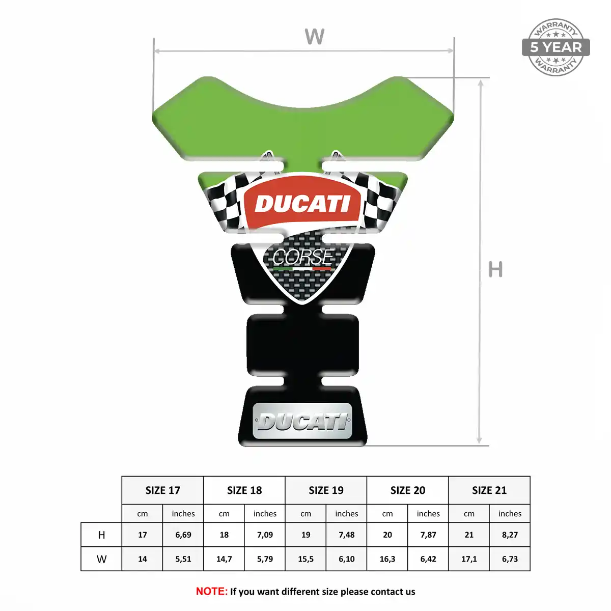 Ducati 3D Gel Tank Pad Signature Grade