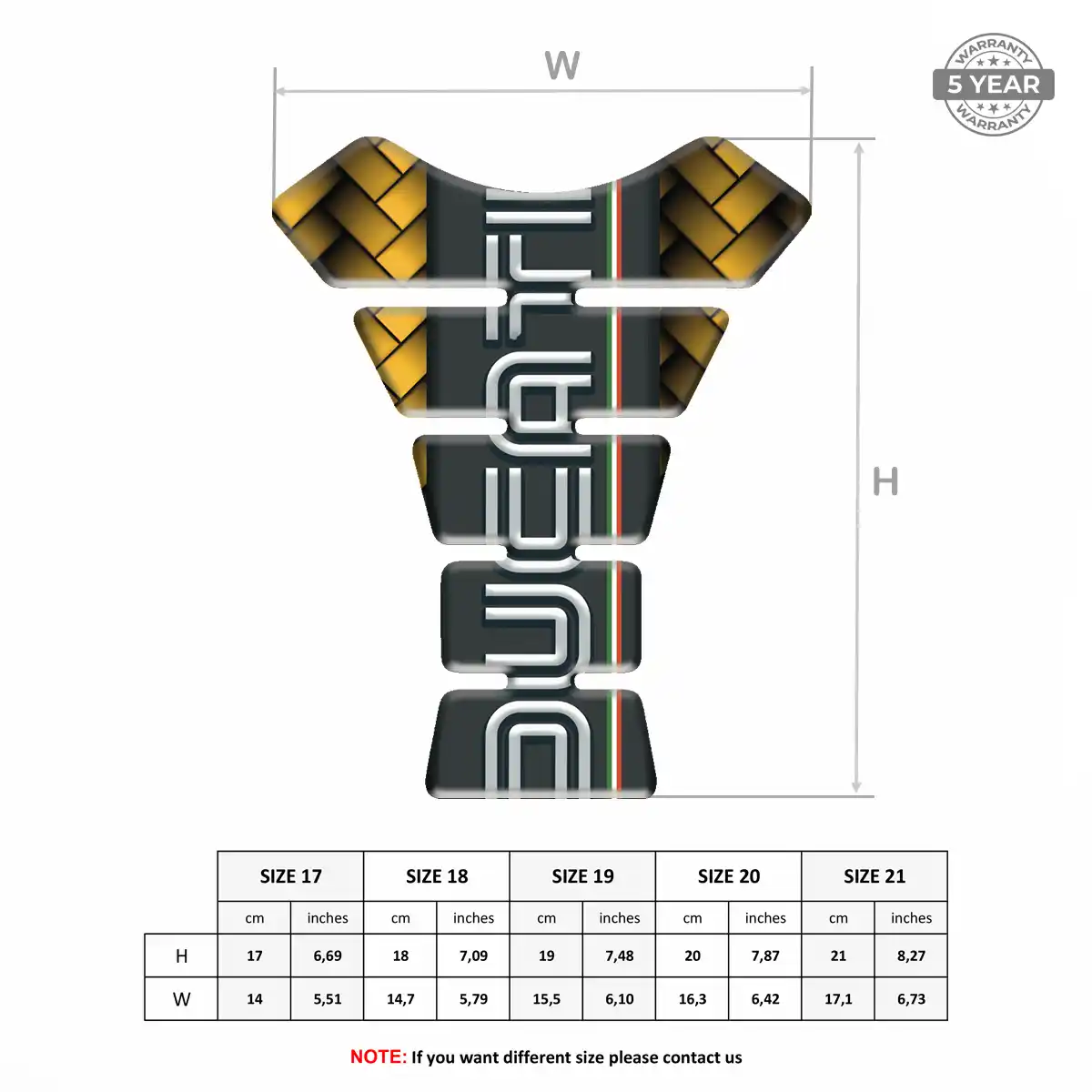 Ducati 3D Gel Tank Pad Superior Craft