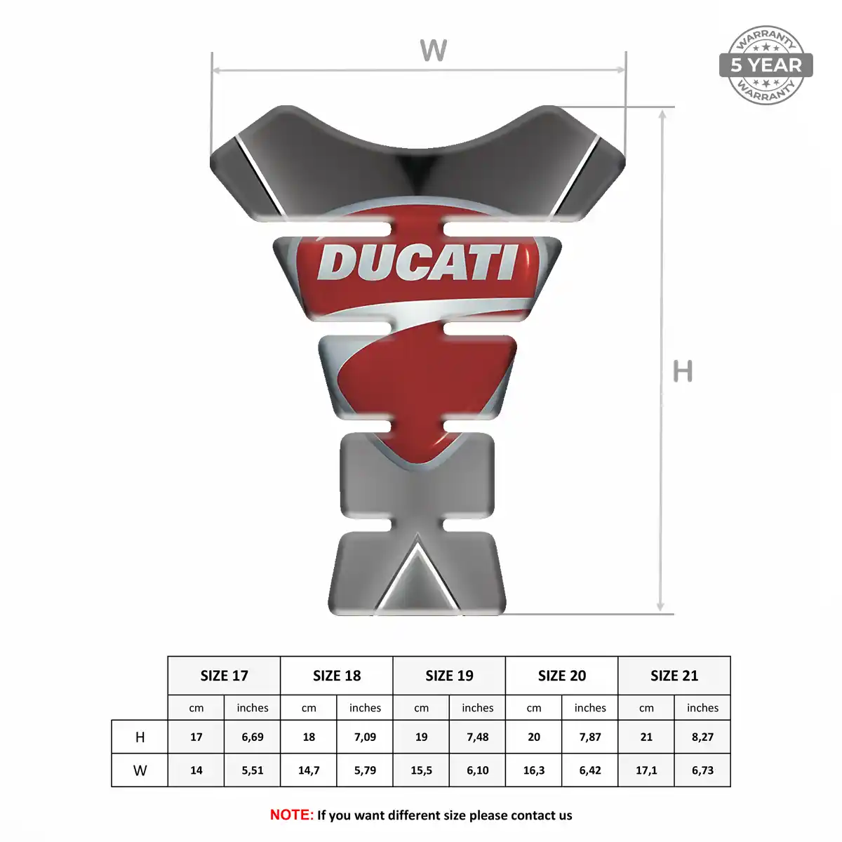 Ducati 3D Tank Pad Elite Finish