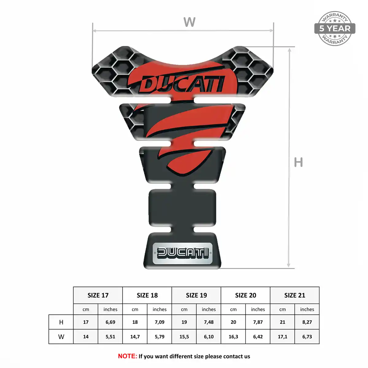 Ducati 3D Tank Pad Prestige Line