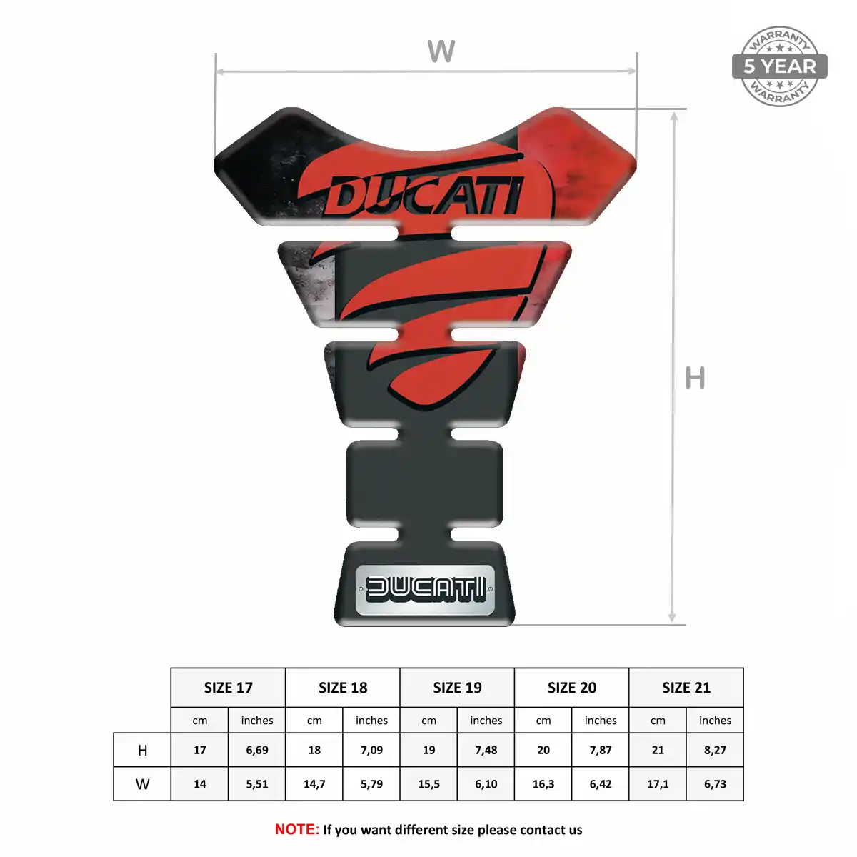 Ducati 3D Tank Pad Prime Quality