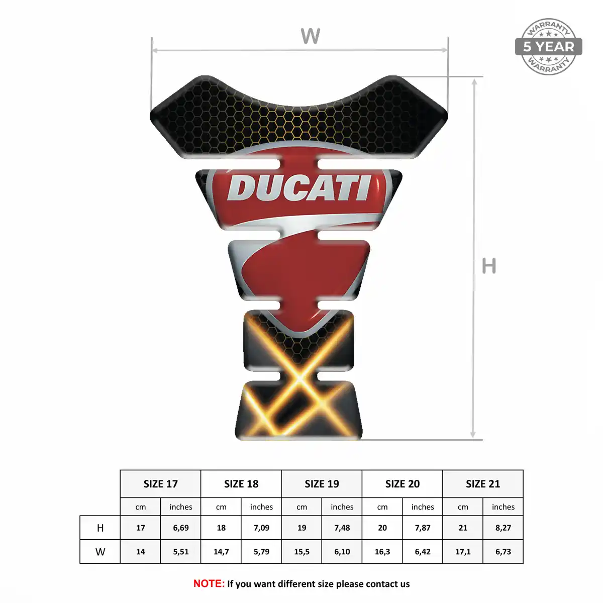 Ducati 3D Tank Pad Sleek Style