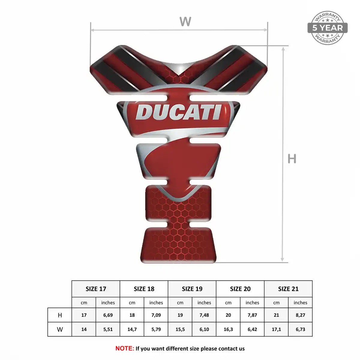 Ducati Bike Tank Protector Elite Finish