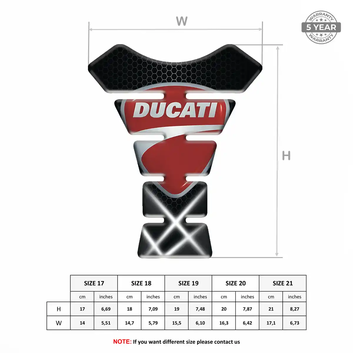 Ducati Bike Tank Protector Sleek Style